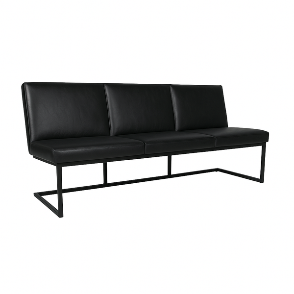 Bancheta piele  FLEET culoare NEGRU