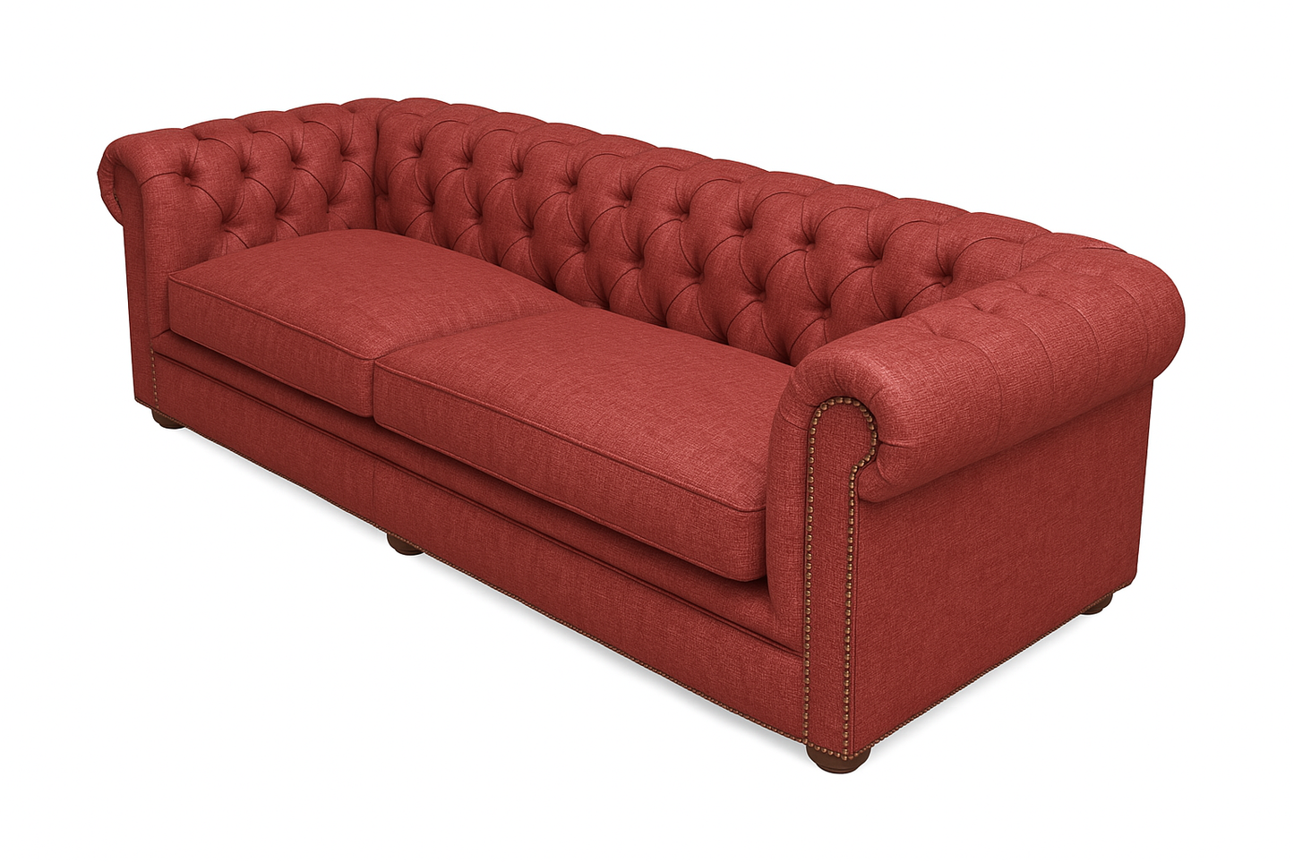 Canapea chesterfield GYMA stofa ROSU