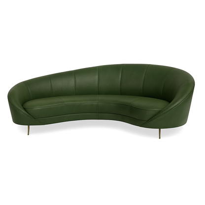 Canapea piele YAN culoarea VERDE