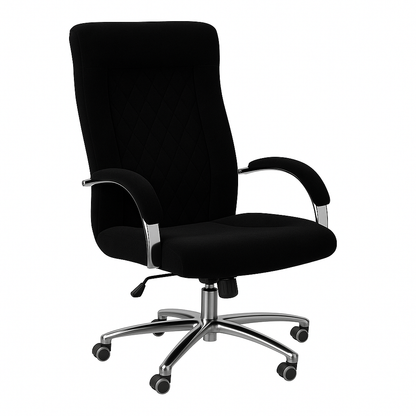 Scaun birou catifea NEAGRA | model DONALD P