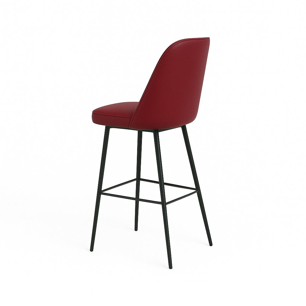 Scaun bar piele naturala GALBENA | model FOX