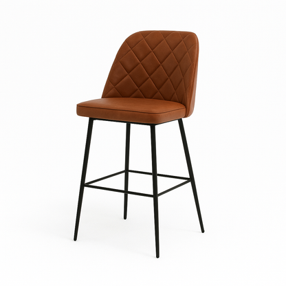 Scaun bar piele naturala VERDE | model FOX