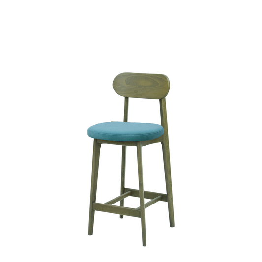 Scaun bar catifea ALBASTRA | model CLEO