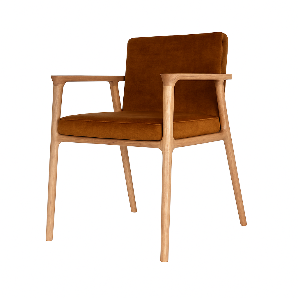 Scaun catifea GRI | model GASPARO