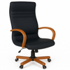 Scaun birou piele VERDE | model GOLD P