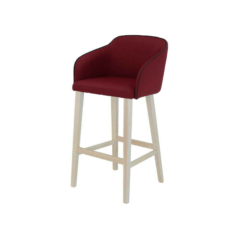 Scaun bar piele ALBA | model CROCO