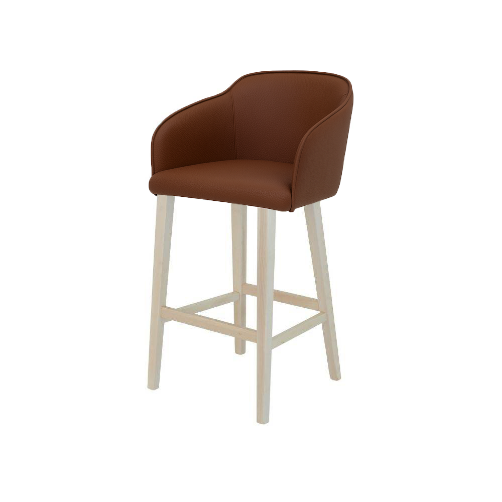 Scaun bar piele ALBA | model CROCO
